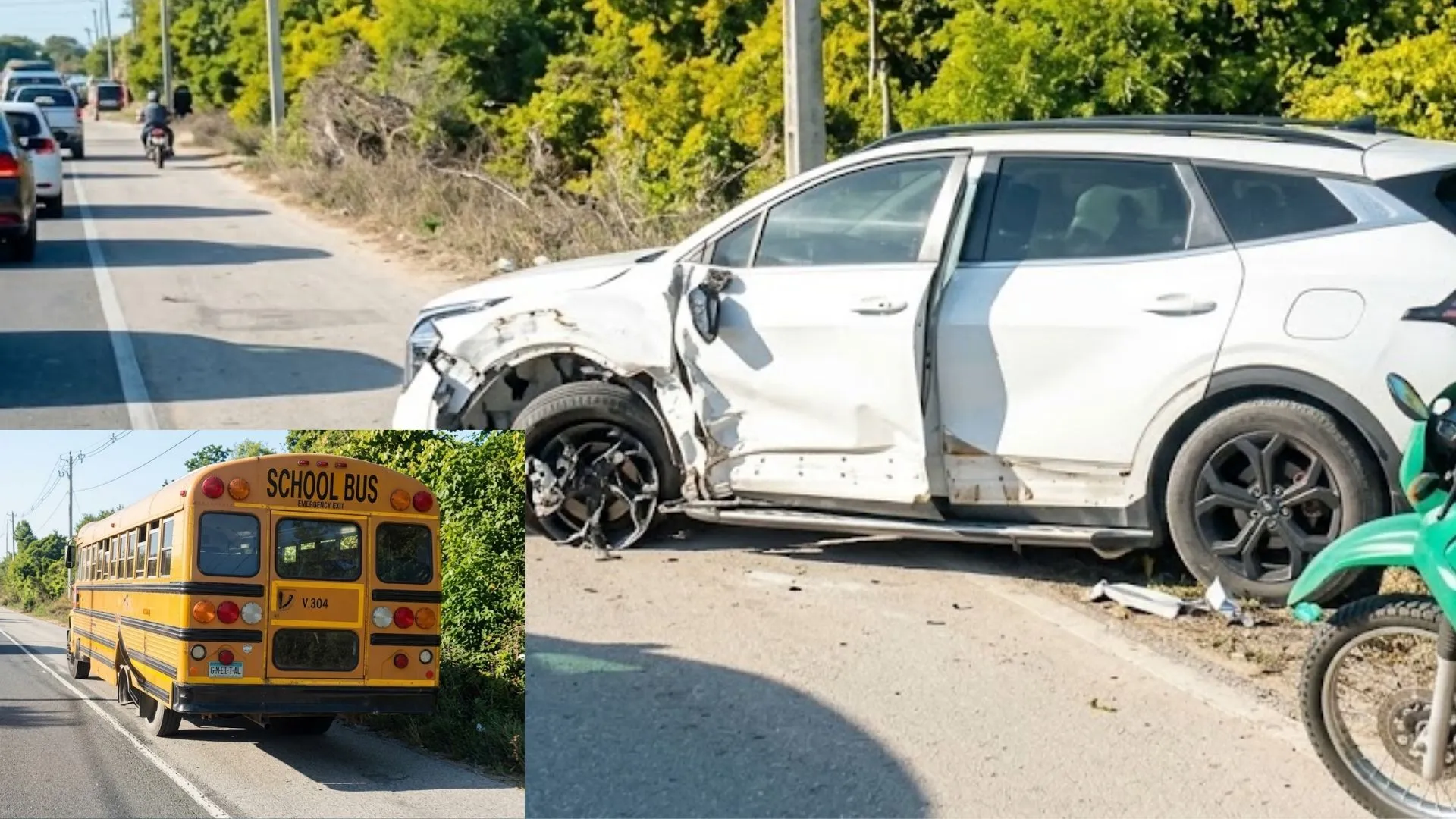 Impactante colisión entre vehículos en la avenida de Cap Cana deja daños materiales